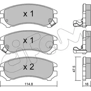 Тормозные колодки, дисковые, комплект CIFAM 822-230-1 2467722 213 44 21345 изображение 0