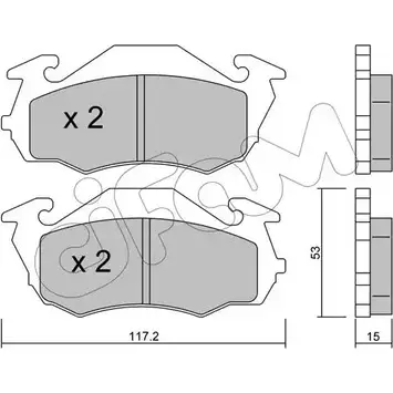 Тормозные колодки, дисковые, комплект CIFAM 2467985 822-412-0 242 92 24293 изображение 0
