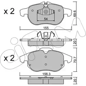 Тормозные колодки, дисковые, комплект CIFAM 2468125 822-540-4 2 3403 NNDR8