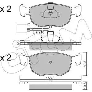 Тормозные колодки, дисковые, комплект CIFAM 21579 213 58 822-656-1 2468301 изображение 0