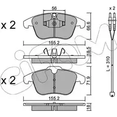 Тормозные колодки, дисковые, комплект CIFAM 2468335 LI12FW 822-675-5K 2 4332