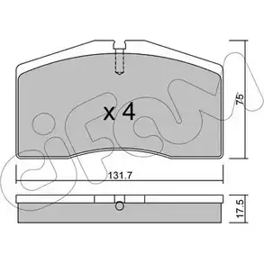 Тормозные колодки, дисковые, комплект CIFAM 5M6KCJ 822-890-0 2468591 214 02 изображение 0