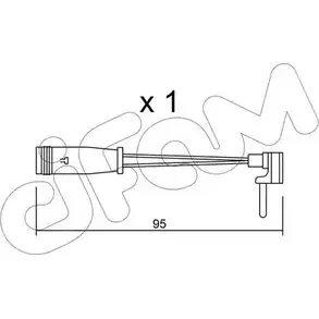 Датчик износа тормозных колодок CIFAM WQOYZ 2469060 SU.129 S2DLS 2 изображение 0