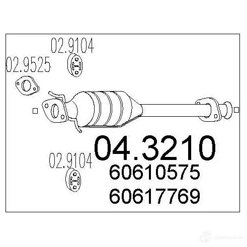 Катализатор MTS 043210 1701529 XB4 NQ64 8033464060749 изображение 0