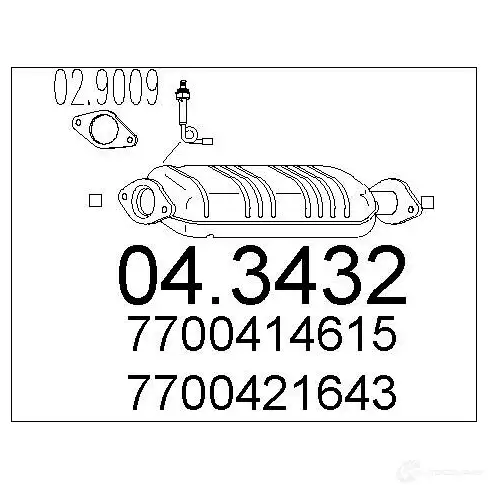 Катализатор MTS 043432 1701732 8033464062705 LH7A K0L изображение 0