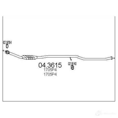 Катализатор MTS 8033464063511 043615 1701812 D MEHN2 изображение 0