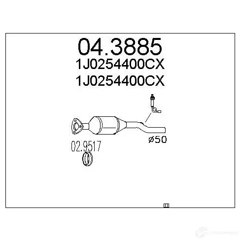 Катализатор MTS 60P F0A 8033464066222 043885 1702061