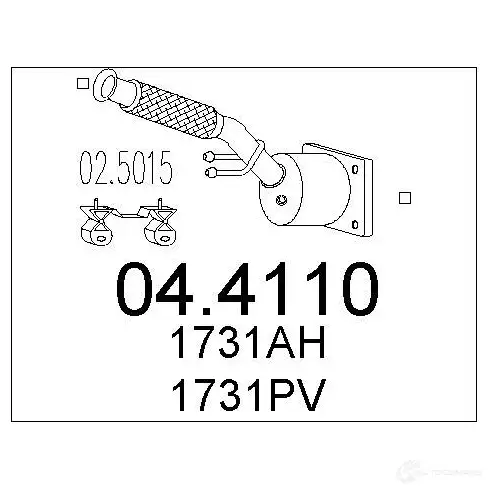 Катализатор MTS 8033464481209 1702277 044110 ME 1L1ZF изображение 0