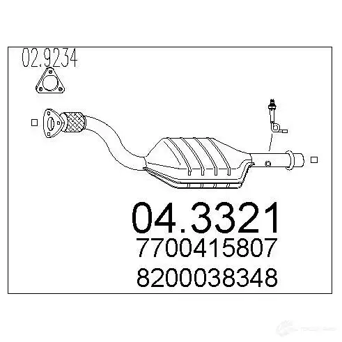 Катализатор MTS 1701630 9 MFWL 8033464061661 043321 изображение 0