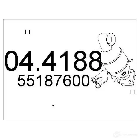 Катализатор MTS 1702351 F2A 2TP 044188 8033464913885 изображение 0