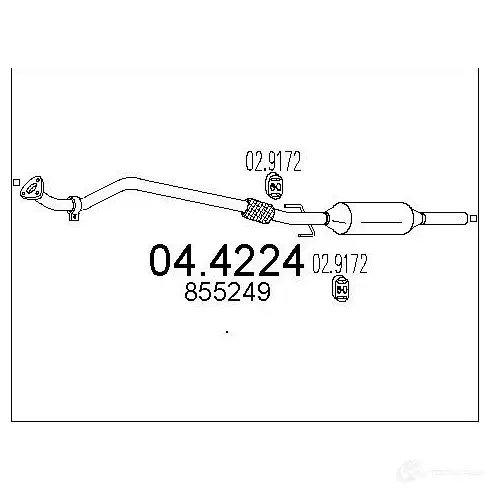 Катализатор MTS 6DIR X5W 1702386 044224 8033464914363 изображение 0