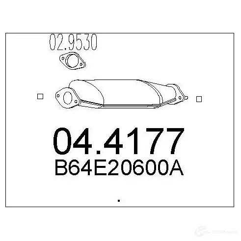 Катализатор MTS 044177 1702340 7ZV TZG 8033464912895