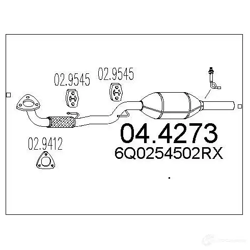 Катализатор MTS 8033464155827 044273 1702433 9T4A ZA изображение 0