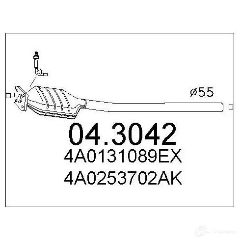 Катализатор MTS 043042 1701372 8033464059767 CM1B2 LG