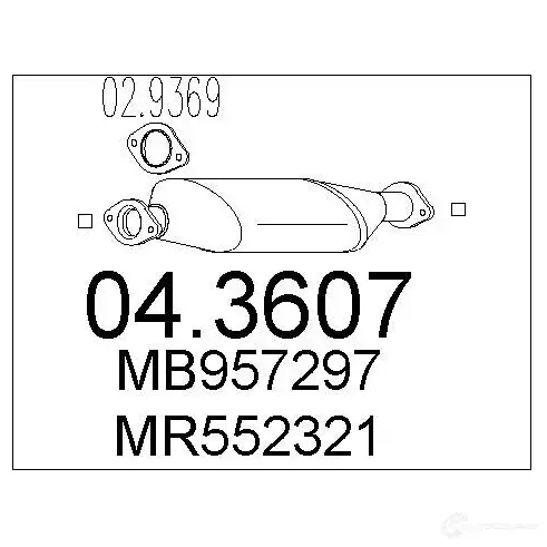 Катализатор MTS 043607 1701804 61BTL ZM 8033464452315