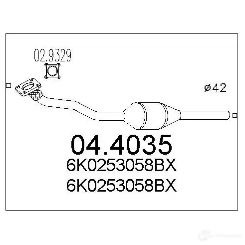 Катализатор MTS 8033464454081 92L QA 1702202 044035 изображение 0