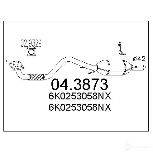 Катализатор MTS 043873 1702050 8033464066109 OLY A0E изображение 0