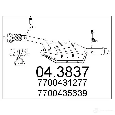 Катализатор MTS 043837 1702017 O3 5RE 8033464065744 изображение 0