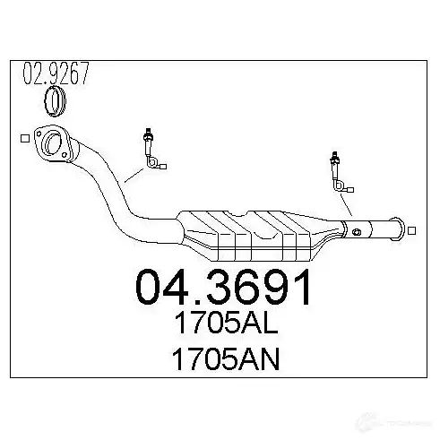 Катализатор MTS 043691 8033464064297 1701881 KT 1W37A изображение 0
