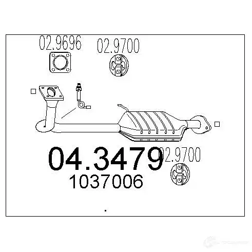 Катализатор MTS 1701777 4PF62 W 8033464063153 043479