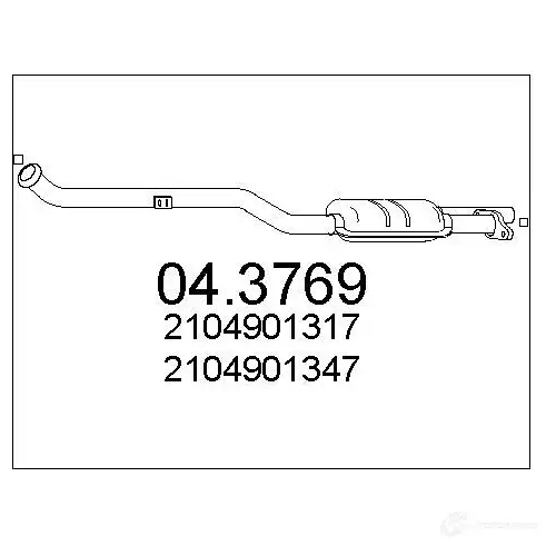 Катализатор MTS 1701954 8033464065072 043769 SSU 4Z9K