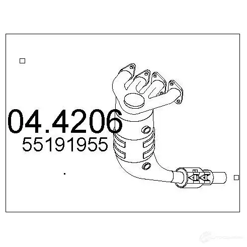 Катализатор MTS 044206 X HK1YU 1702368 8033464914110