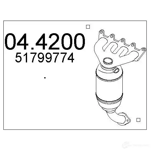 Катализатор MTS RX 1YDYZ 044200 1702362 8033464914042