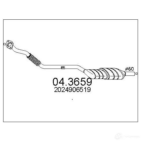 Катализатор MTS V2 6FKAX 1701850 043659 8033464063955
