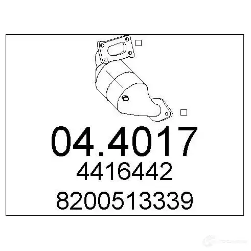 Катализатор MTS 1702184 XPO64 IP 8033464453572 044017