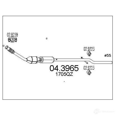 Катализатор MTS 1702139 043965 8033464307301 9AN MNZ