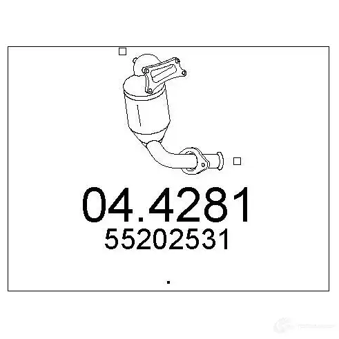 Катализатор MTS 044281 1702440 W O9YHG 8033464155971