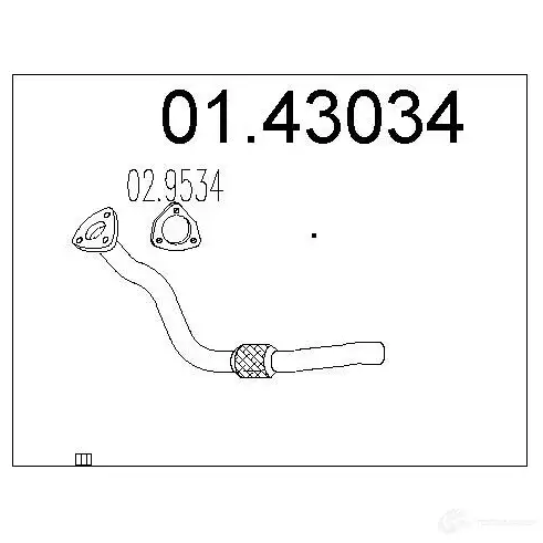 Выхлопная труба глушителя MTS 1695879 0143034 8033464456221 D MPGMH5