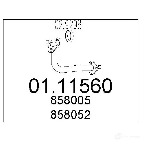 Выхлопная труба глушителя MTS EC XKJG 1694301 0111560 8033464002367
