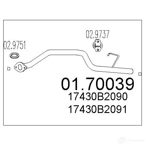 Выхлопная труба глушителя MTS 8033464434465 1699514 0170039 REKG YQ изображение 0