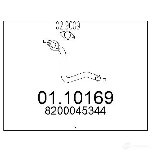Выхлопная труба глушителя MTS 1694047 8033464452919 0110169 4MN 8O изображение 0