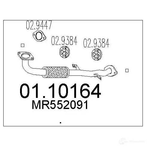 Выхлопная труба глушителя MTS 0110164 1694042 8033464452780 JXG PQ