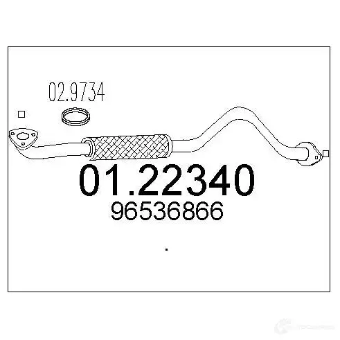 Выхлопная труба глушителя MTS VNL IV2P 0122340 8033464434250 1695316