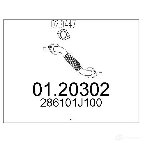 Выхлопная труба глушителя MTS 8033464875718 0120302 1695125 Y PF4SR