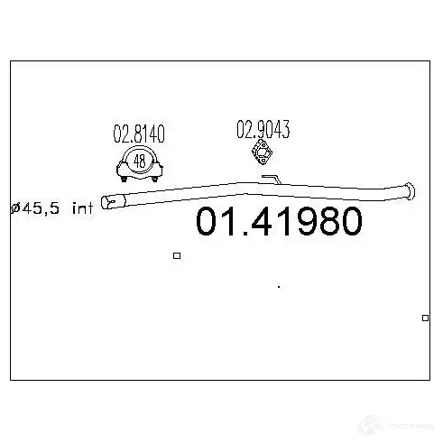 Выхлопная труба глушителя MTS 1695750 47 IDTG0 8033464014575 0141980 изображение 0
