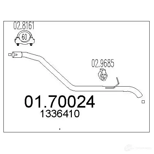 Выхлопная труба глушителя MTS 8033464307479 PAG3 U 0170024 1699499 изображение 0