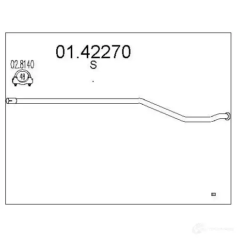 Выхлопная труба глушителя MTS 5B VKN 1695776 0142270 8033464014858 изображение 0