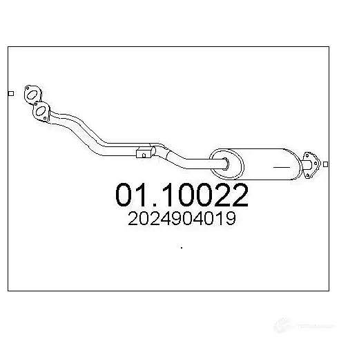 Выхлопная труба глушителя MTS 1693910 8033464000608 JK7 JVD 0110022