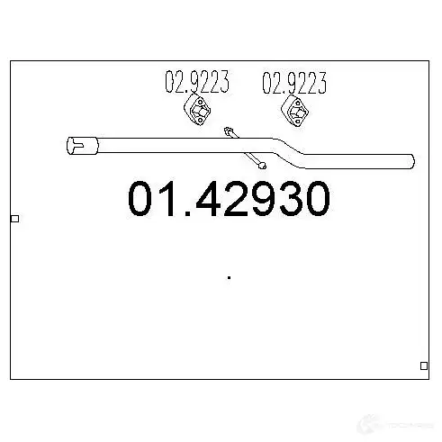 Выхлопная труба глушителя MTS 8033464230975 LO5E CJF 1695840 0142930
