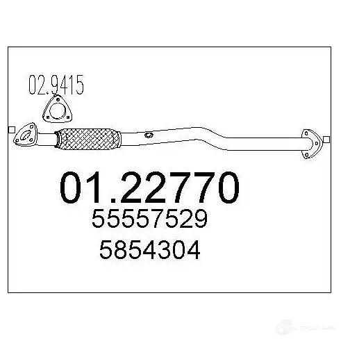 Выхлопная труба глушителя MTS D71FY A 8033464456894 1695357 0122770