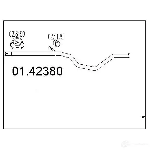 Выхлопная труба глушителя MTS 1695786 26J 30G1 8033464014964 0142380 изображение 0