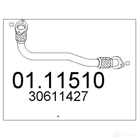 Выхлопная труба глушителя MTS VQ1B U27 0111510 8033464002312 1694296