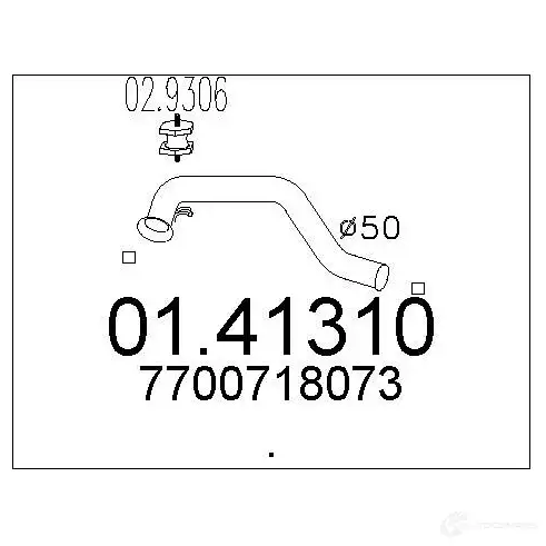 Выхлопная труба глушителя MTS IZS SI 0141310 8033464014162 1695711 изображение 0