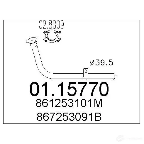 Выхлопная труба глушителя MTS 0115770 8033464006273 IWL0 3AK 1694659 изображение 0