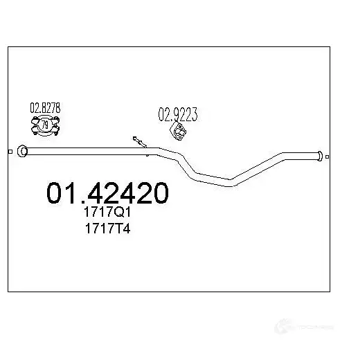 Выхлопная труба глушителя MTS 1695790 LUF MOJ 0142420 8033464015008