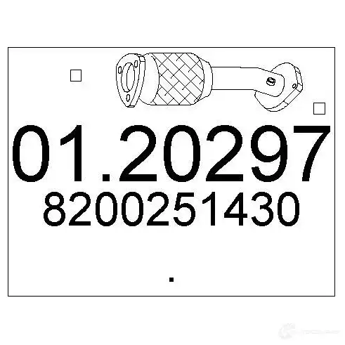 Выхлопная труба глушителя MTS 1695120 SRYJ T 0120297 8033464914738 изображение 0